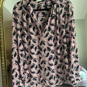 Last chance! Ann Taylor Pink Button Down Long Sleeve Blouse